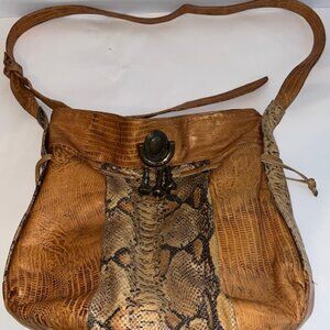 Sharif Genuine Snakeskin Shoulder Bag